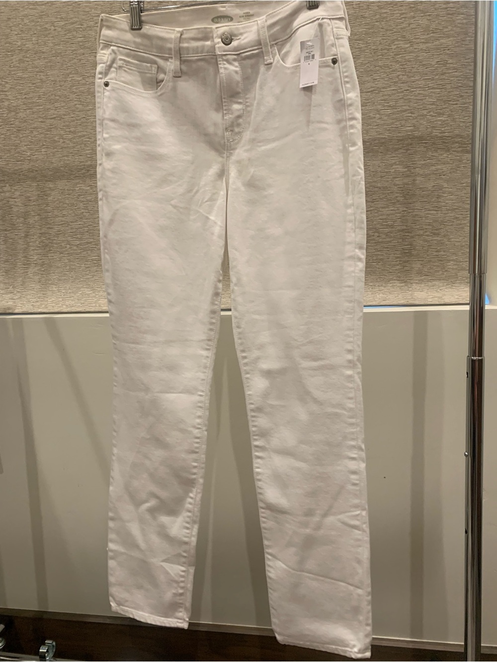 Old Navy White slim straight jeans